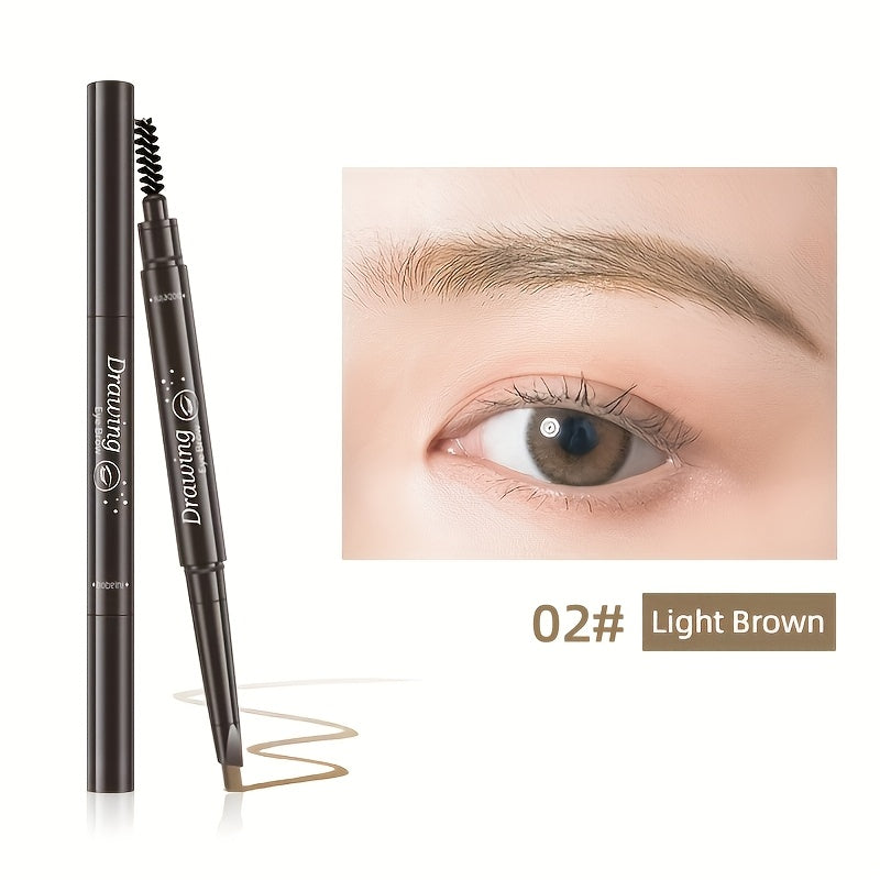Women Waterproof Natural Makeup Double Head Eyebrow Pencil Multi-Color Long-Lasting