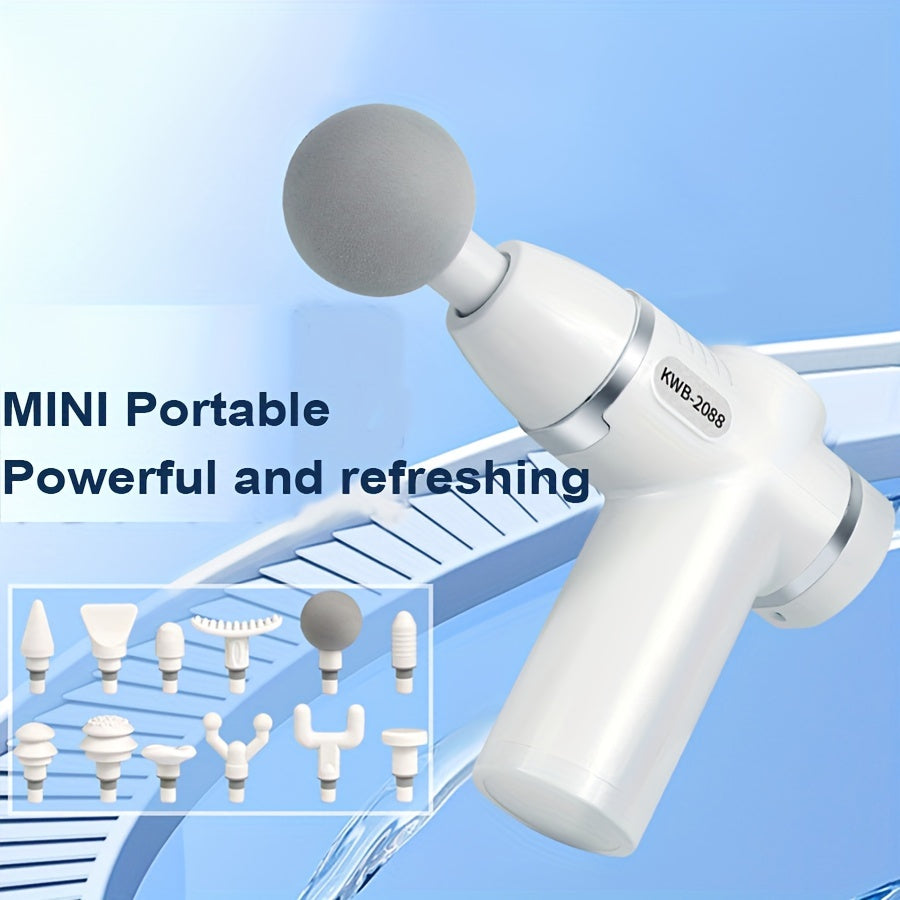 Portable Deep Tissue Massage Gun with 12 Attachments Rechargeable Lithium Battery