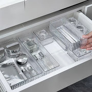 6/7/8pcs Acrylic Transparent Makeup Storage Organizer for Office and Home