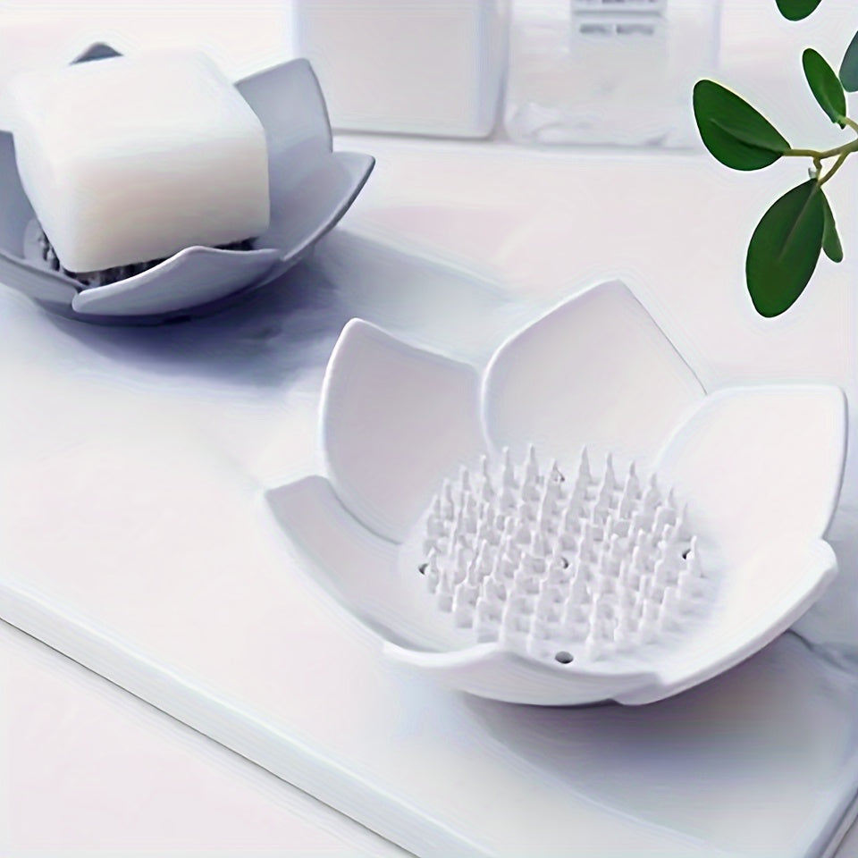 Jabonera de silicona sin taladro, autodesagüe, portátil, inodoro