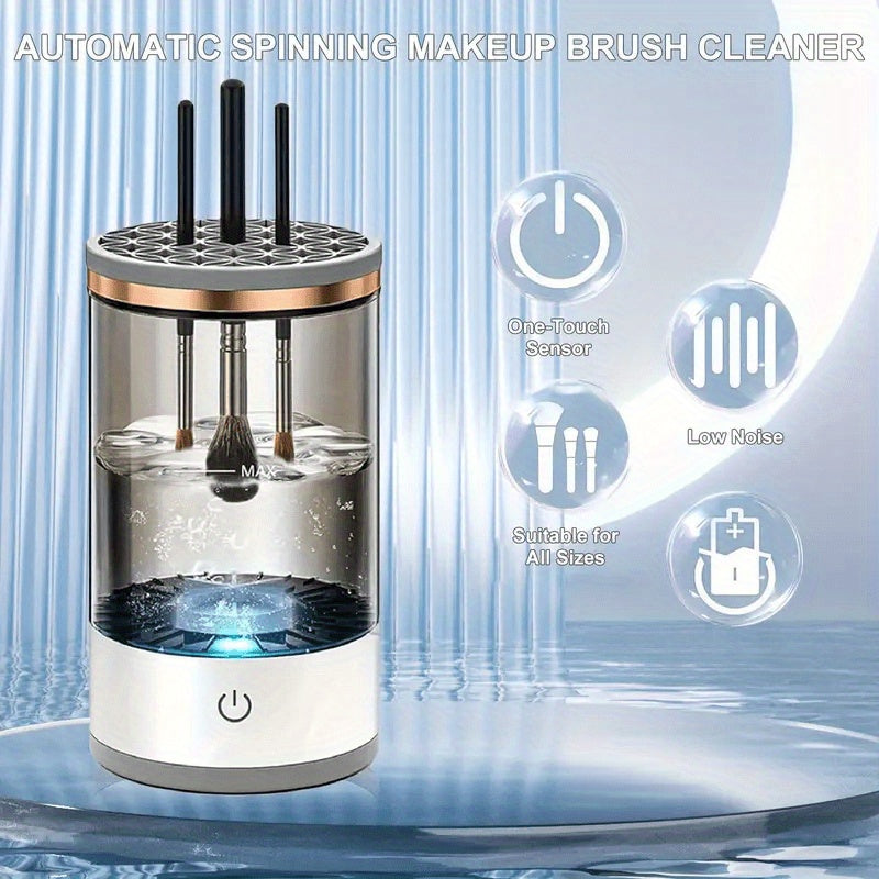 USB-Powered Makeup Brush Cleaner Deep Cleaning Washing Drying Portable Compact Travel Home Use