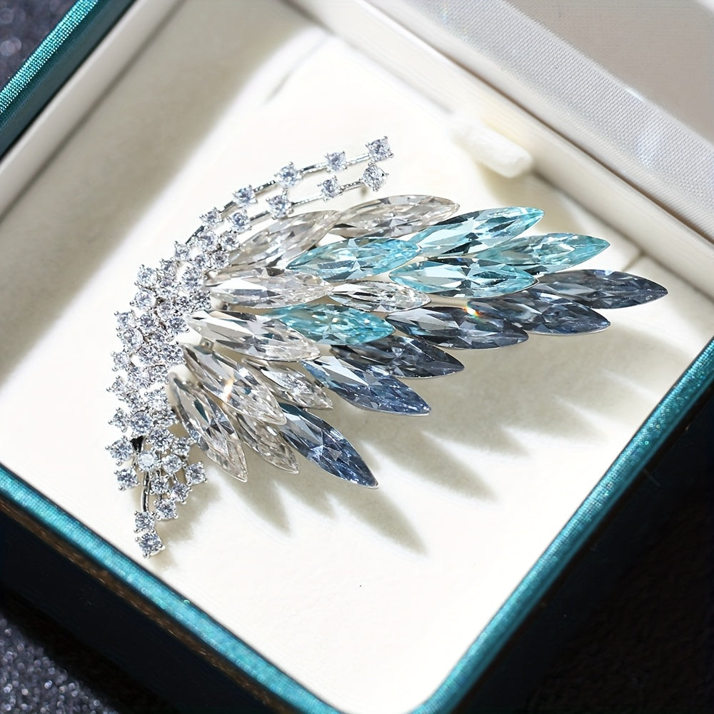 Insect Brooch Stylish Gradient Crystal Butterfly Jewelry Accessory
