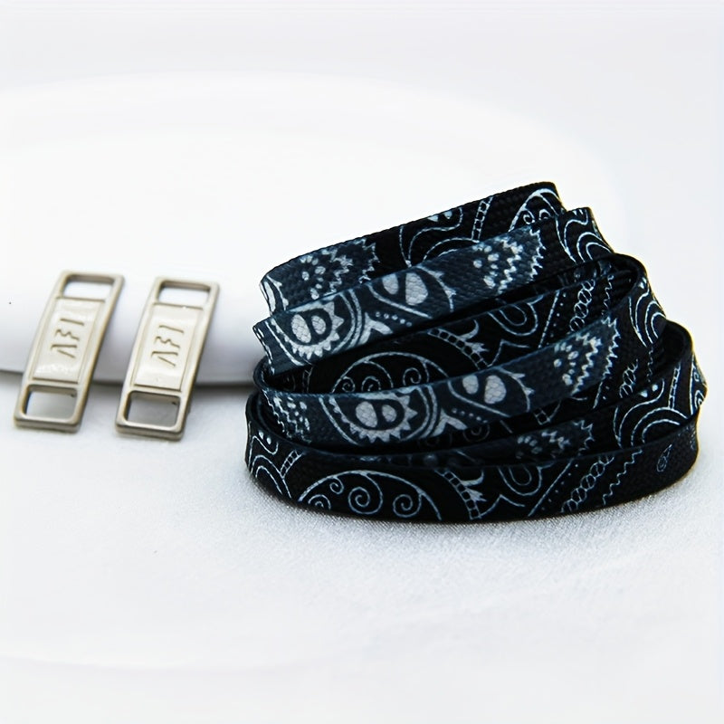 Unisex Cashew Flower Pattern Shoelaces for Sneakers and Boots