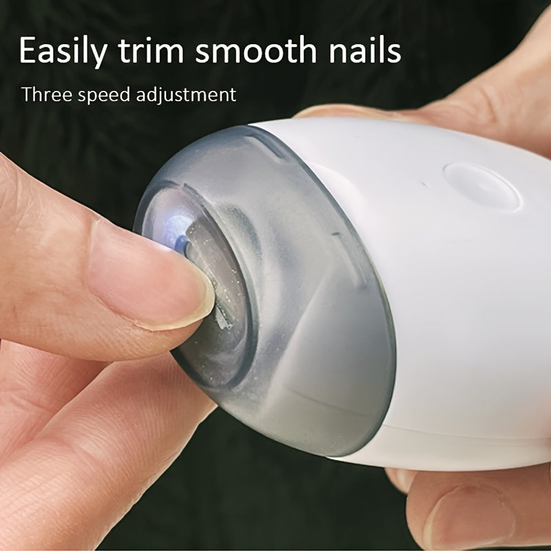 Electric Nail Clippers and Grinder with USB Charging LED Night Light Adjustable Speeds Low Noise Ergonomic for All Ages
