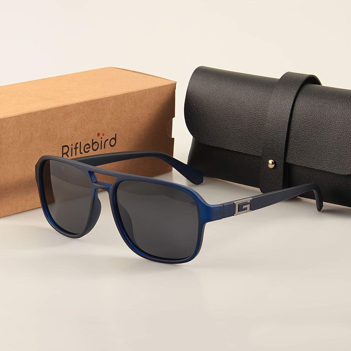 Retro Blue Frame Glasses for Men and Women Casual Full Rim Polycarbonate