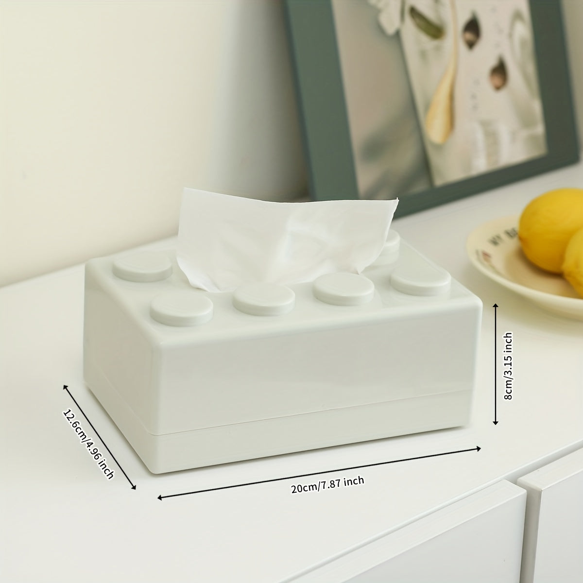Пластиковый настенный диспенсер для салфеток с дизайном из строительных блоков для домашнего обеда