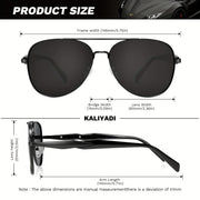 Men's Classic Fashion Glasses Polarized Metal Frames for Driving Fishing Outdoor Activities Wide