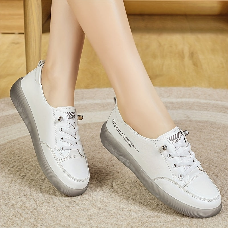 Women's White Slip-On Sneakers Casual Shoes Lightweight Comfort