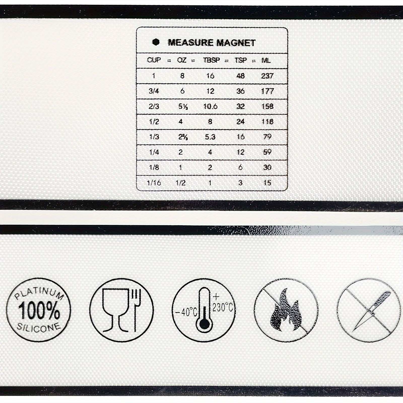 Коврик для духовки из силикона 0,4 дюйма, антипригарный, термостойкий, для выпечки