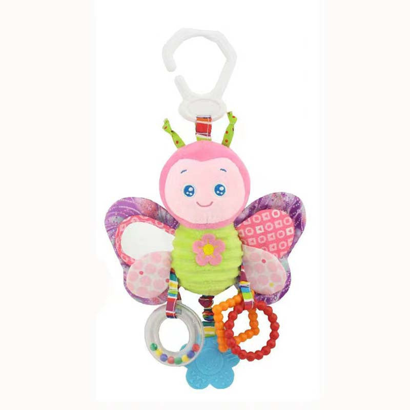 Baby Toy Clip-On Car Seat and Stroller Toys for Babies with Textures Teethers and Rattles