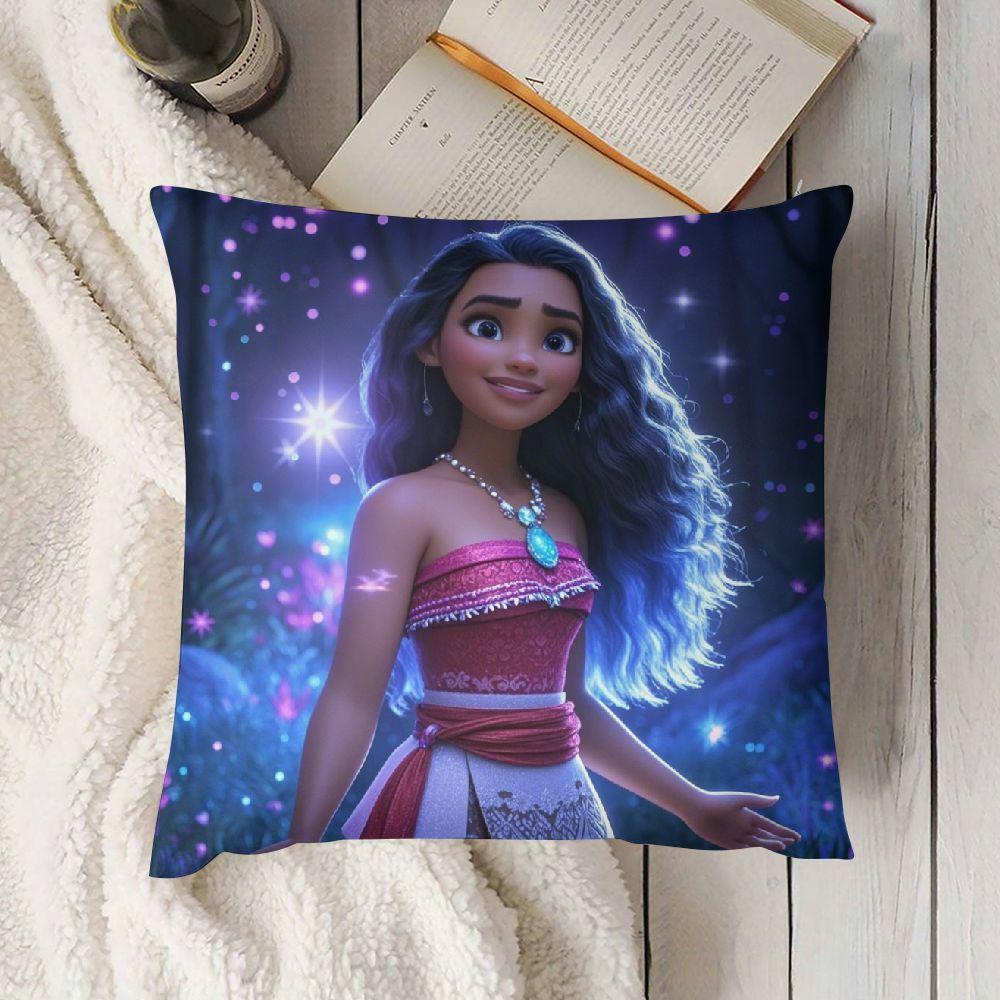 Decorative Pillow Covers Square Set of 2 Moana Inspired Polyester for Sofa Living Room