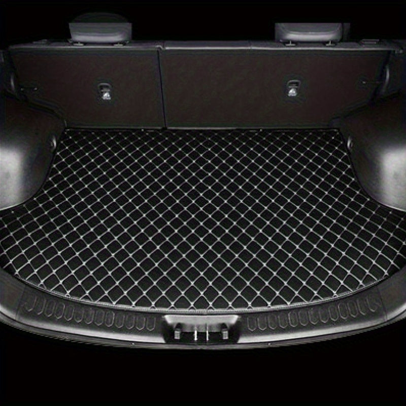 Faux Leather Rear Cargo Mat Waterproof Dirt-Resistant Car Trunk Liner