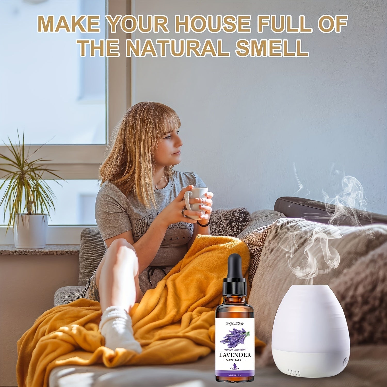 Lavender Essential Oil Natural Moisturizing for Hair Skin Aromatherapy Massage Diffuser