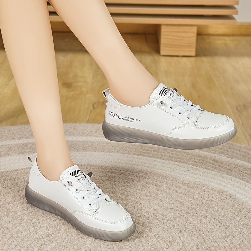 Zapatillas casual blancas para mujer, transpirables y antideslizantes, para todas las estaciones