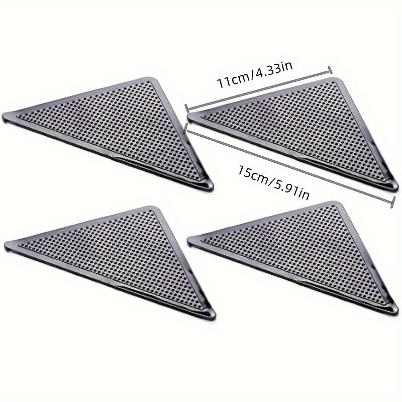 8-Piece Triangular Rug Grippers Non-Slip Pads for Hardwood Floors