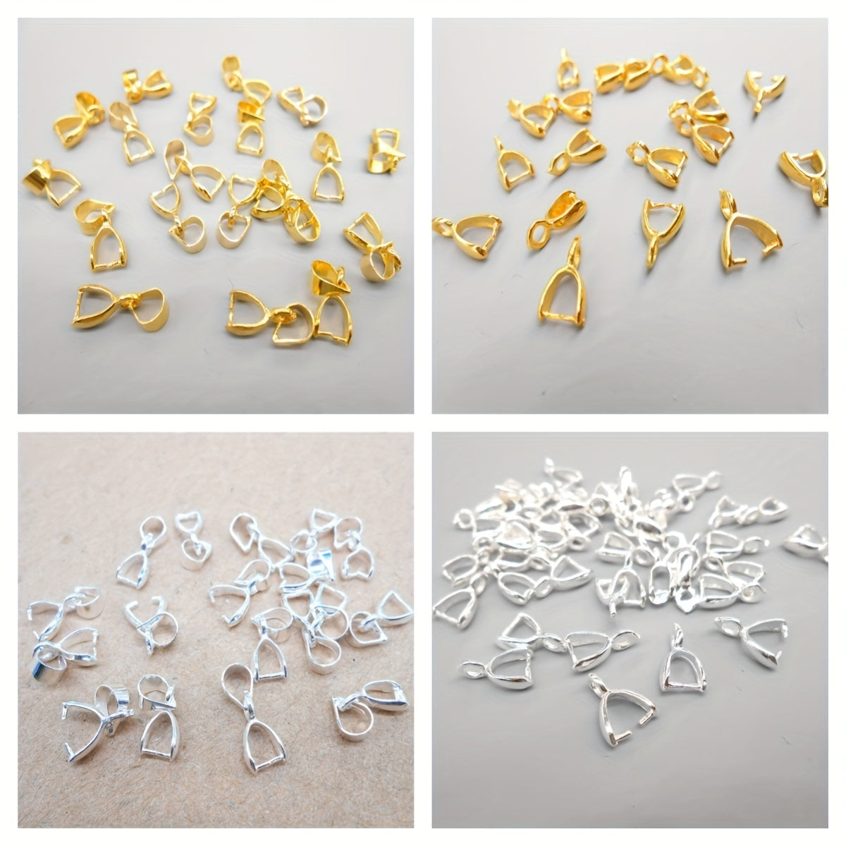 Set of 50/100 Melon Seed Design Buckle Charms Jewelry Findings for Beading and Accessories