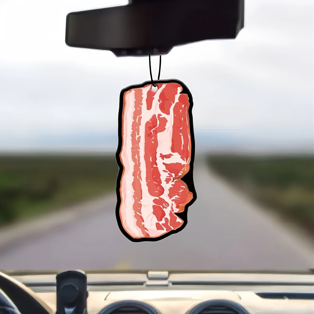 Ocean Scented Bacon Pattern Air Freshener Dual-Sided Hang Car Decor
