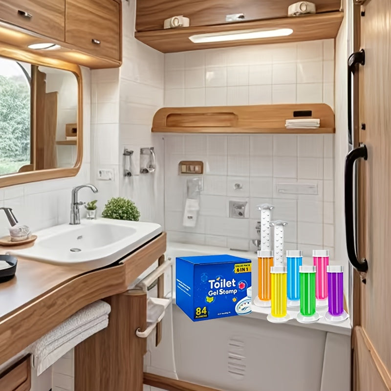 6-Pack Toilet Cleaning Stamps for RVs and Kitchens 84 Counts