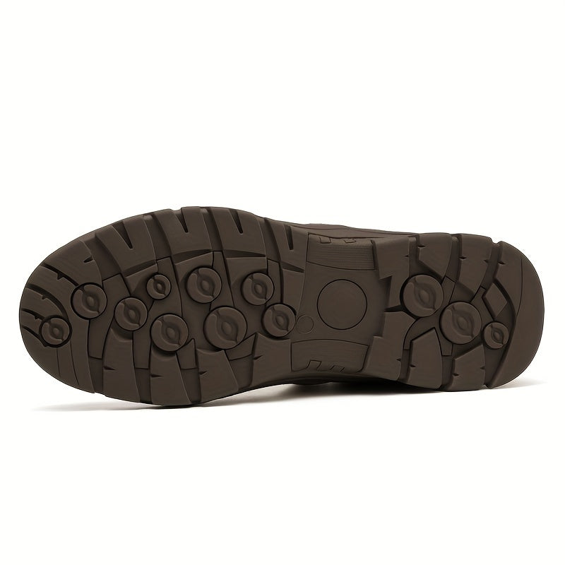 Men's Steel Toe Safety Shoes Durable Cow Leather Non-Slip Rubber Shock Absorbing