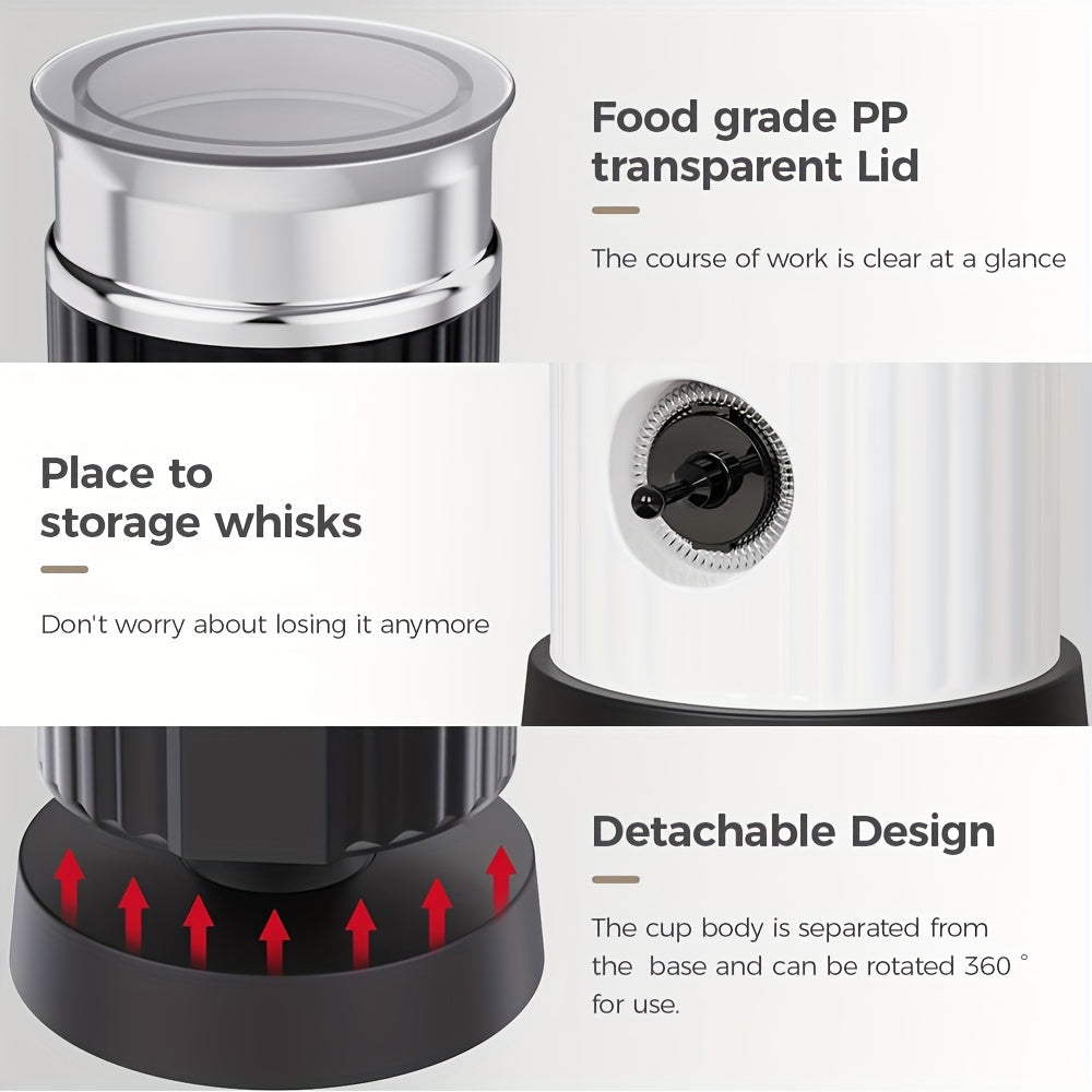 Electric Milk Frother Machine for Latte Cappuccino Hot Cold Milk Steamer