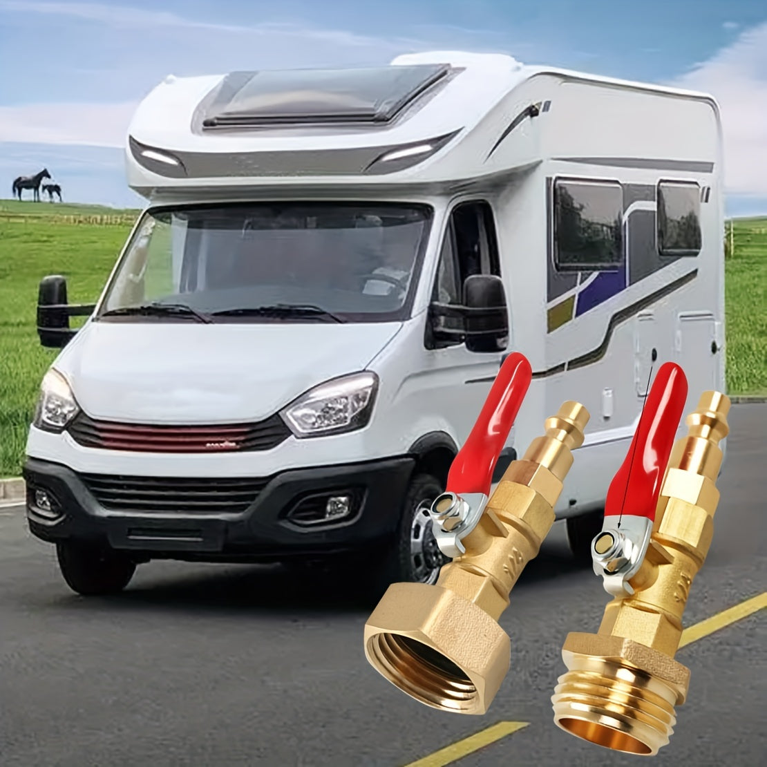 Winterizing Water Hose Blow Out Adapter Brass Quick Connect Garden Tool