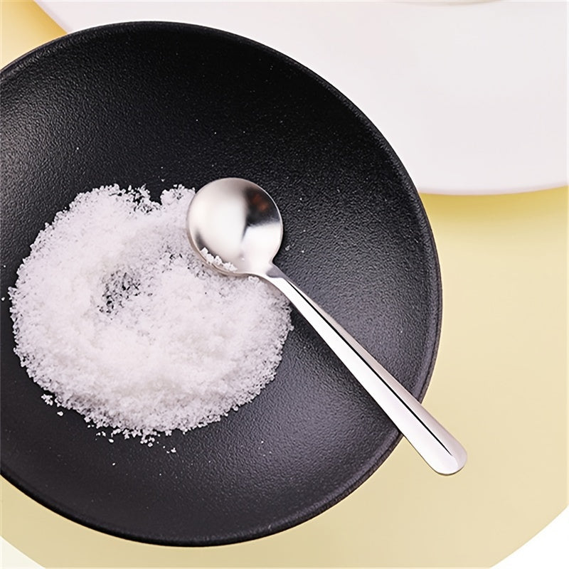 Мини-набор ложек для приправ из 8 предметов, изготовлен из нержавеющей стали марки 304. Идеально подходит для кофе, чая и эспрессо. Доступен в серебристом и золотистом цветах.