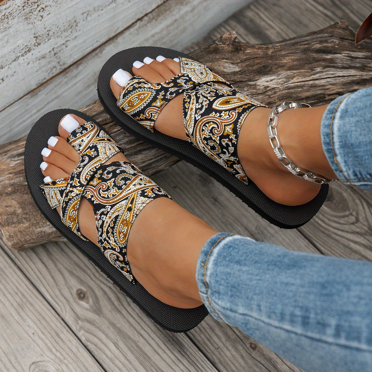 Women's Mesh Slide Sandals Open Toe Casual Summer Breathable Flats