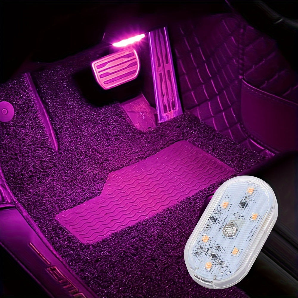 Luces LED recargables por USB para el interior del coche, luz nocturna inalámbrica para techo con control táctil