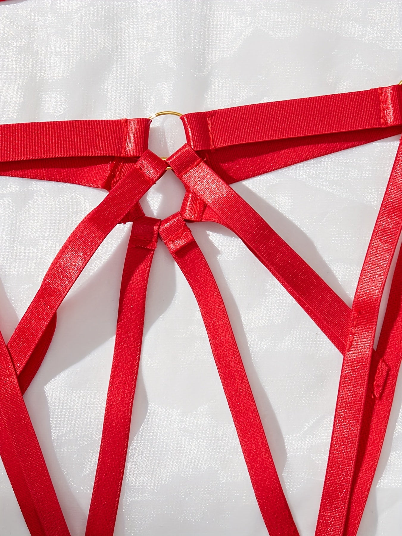 Ropa interior sexy de cuerpo completo con correa de cuero para mujer