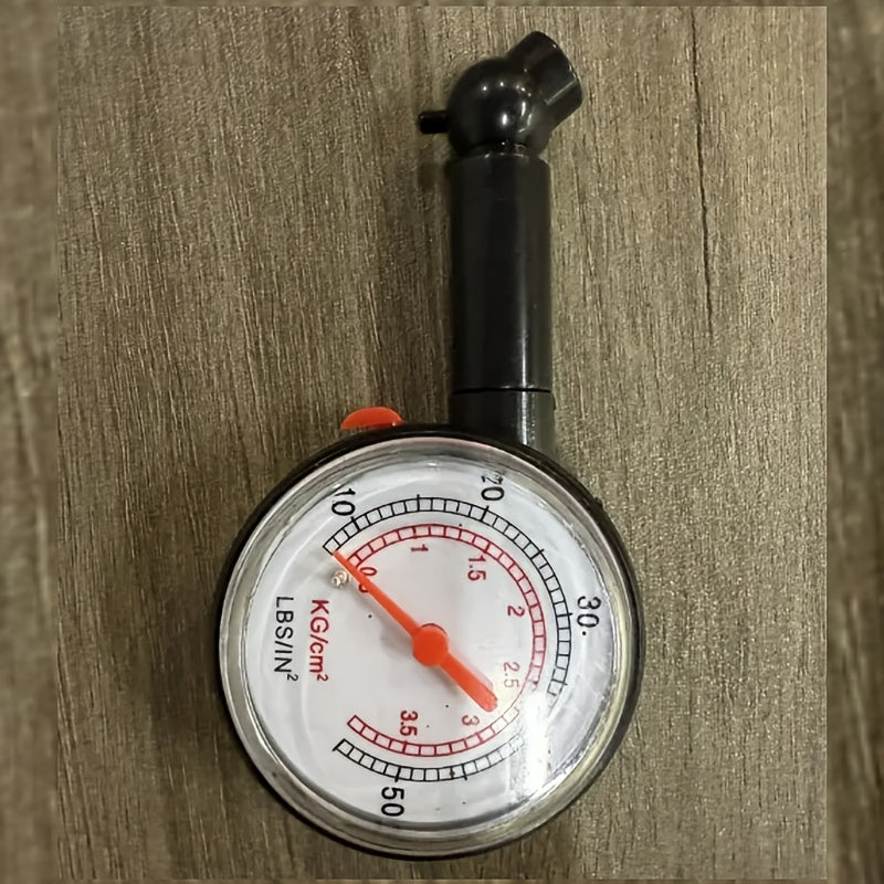 Universal Tire Pressure Gauge Durable Metal Plastic 0-75 PSI Easy Read