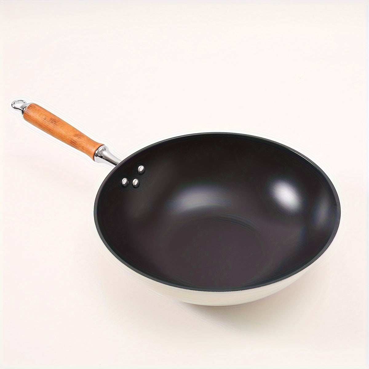 Yopishqoq bo'lmagan quyma temir wok to'plami qopqoq va spatula bilan - Induksion, gaz va barcha plitalar uchun kimyoviy qo'shimchasiz uglerod po'latidan tayyorlangan qovurish panasi