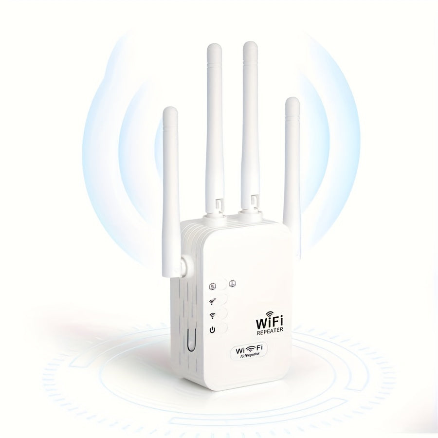 WiFi Extender Dual-Band Signal Booster 1200Mbps with 4 Antennas Ethernet Port