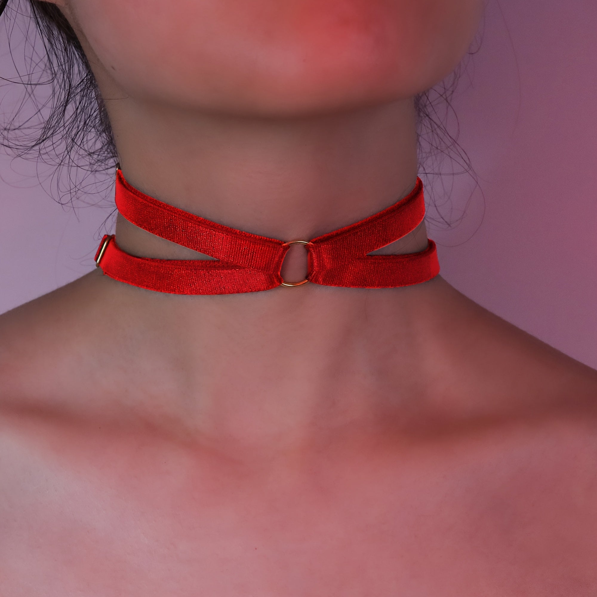 Black Bow Tie Choker Necklace for Music Festivals and Parties