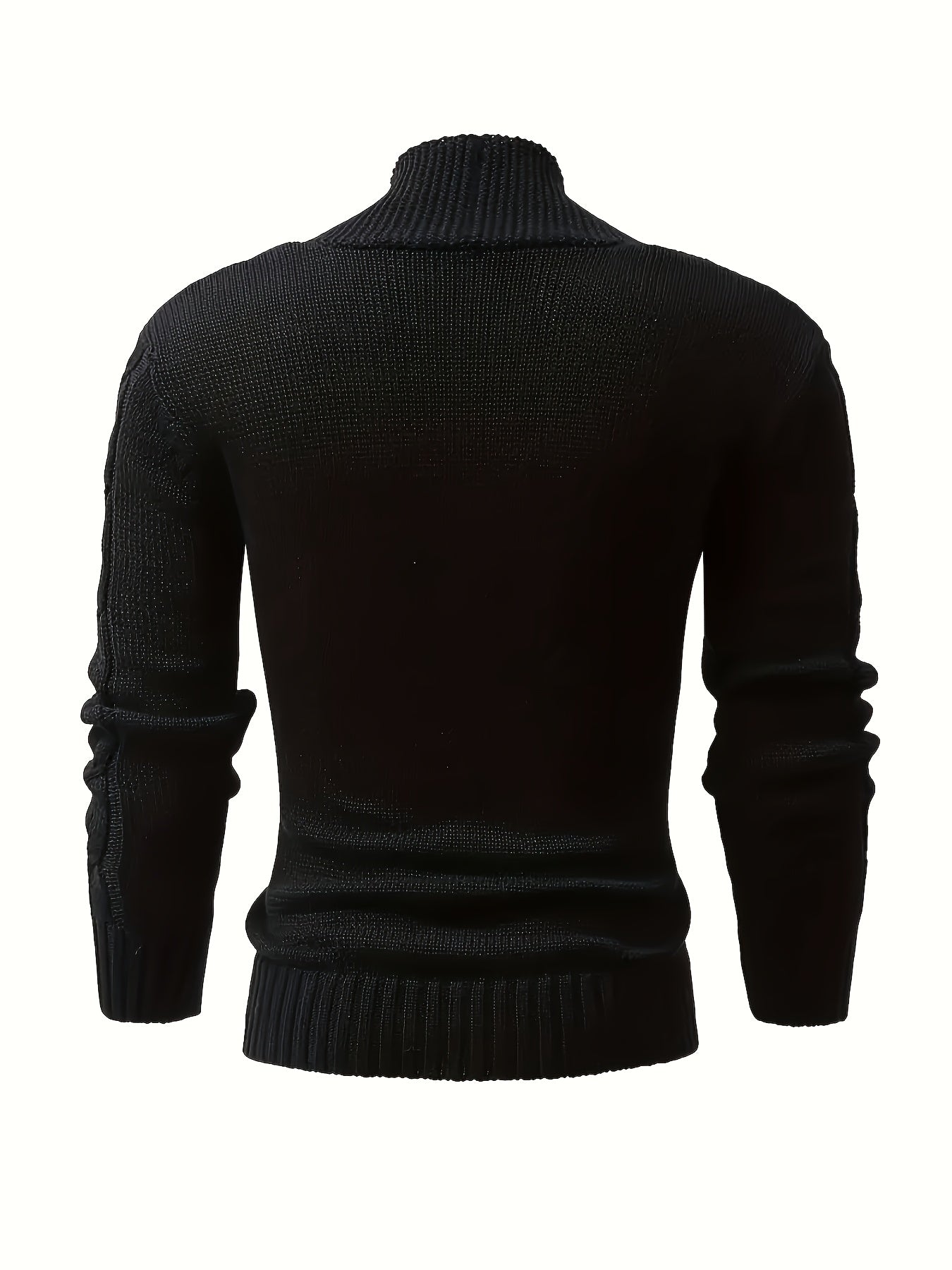 Men's V-Neck Knitted Cardigan Solid Color Acrylic Casual Autumn Winter Top