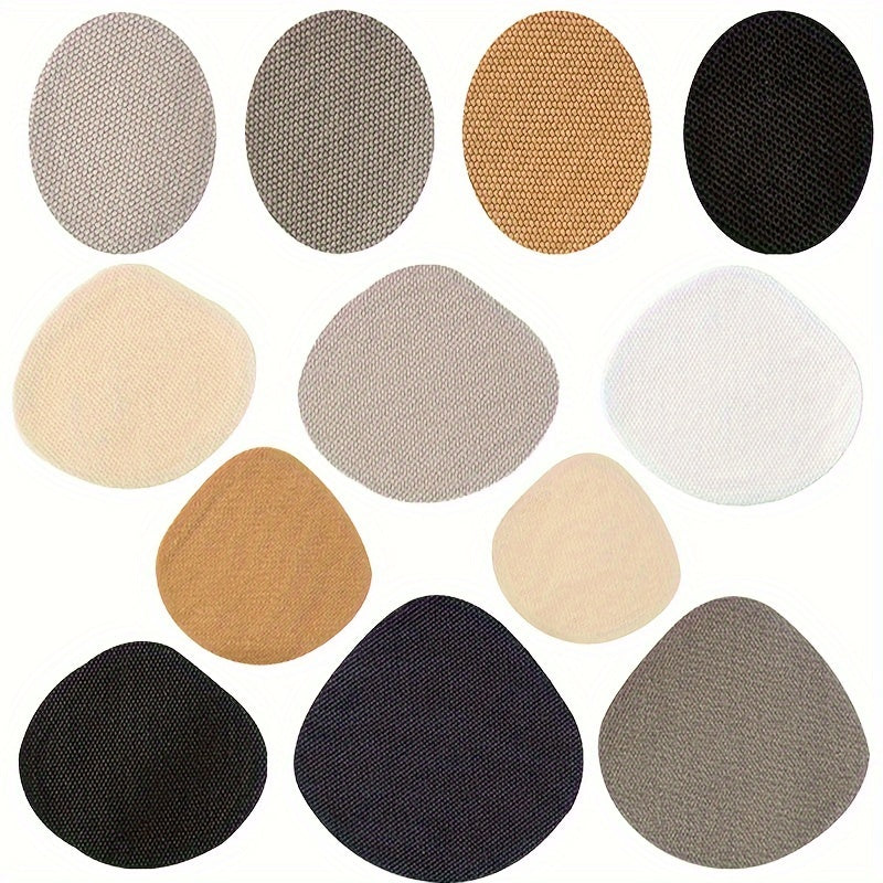 6-Pack Self-Adhesive Sneakers Patches Durable Polyester Casual Solid Color Shoe Heel Repair