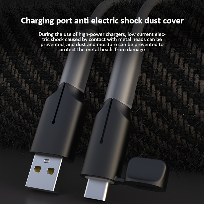 Silicone Cable Protector for Data Cables and Chargers Compatible with iPhone, Huawei, Oppo, Xiaomi, VIVO