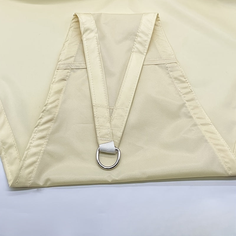 Waterproof Rectangular Sunshade Sail for Patio Garden Polyester Blend Grey