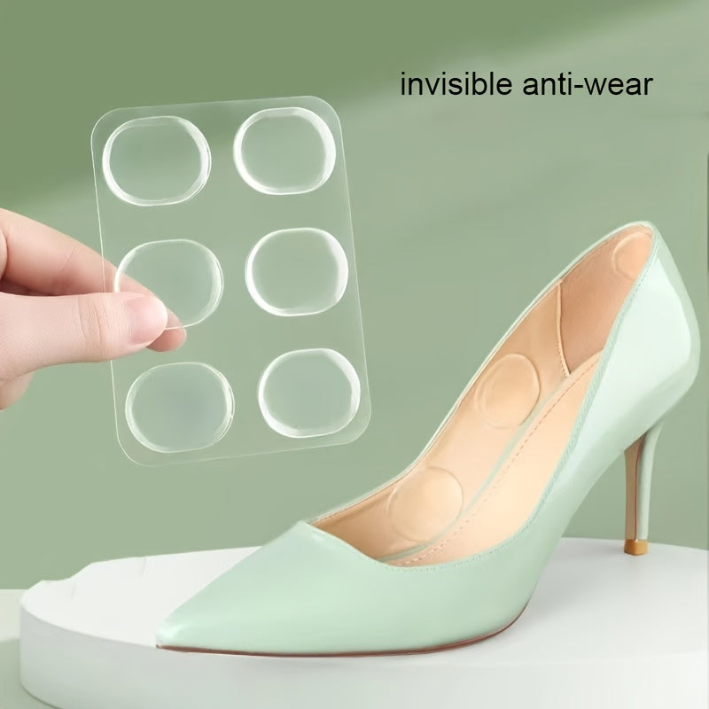 Unisex Silicone Insoles Gel Pads Non-slip Heel Protectors 6pcs