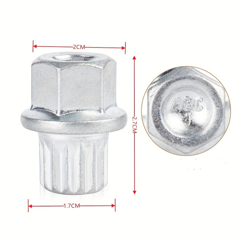 Universal temir rozetkali kalitlar to'plami, shinalarni o'g'irlashdan himoya qilish uchun sozlanadigan xex boshli