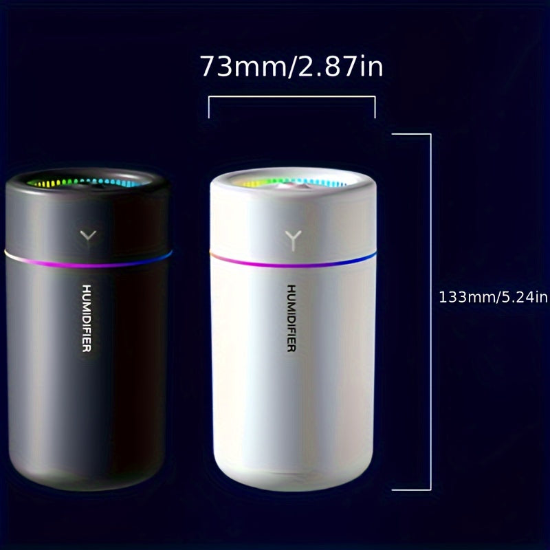 Quiet USB Humidifier for Large Rooms with Top Fill Water Tank and Multi-Function Spray