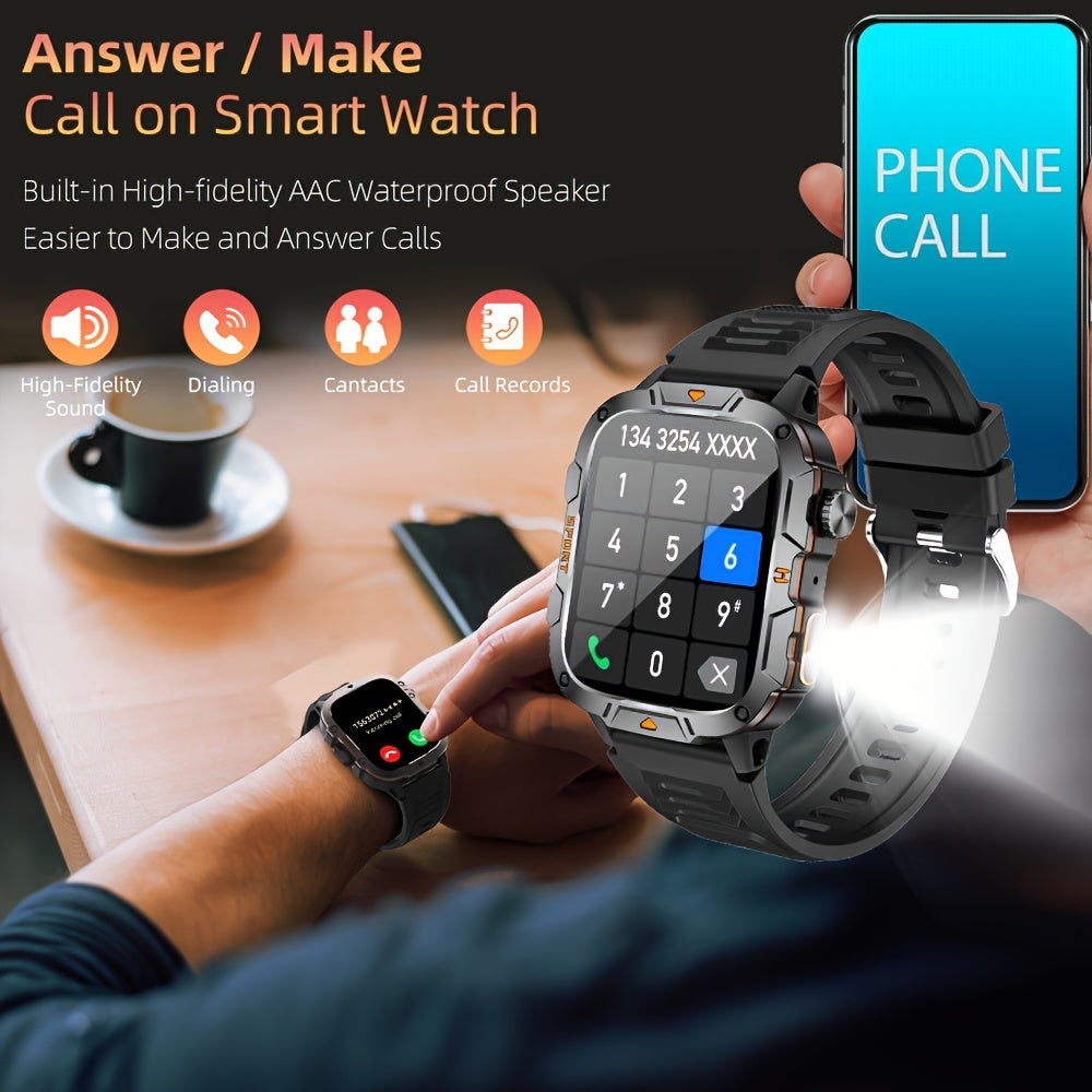 Smartwatch with 4.98cm TFT Display Wireless 5.2 Sleep Detection Music Control Pedometer Calorie Tracker Waterproof IP68