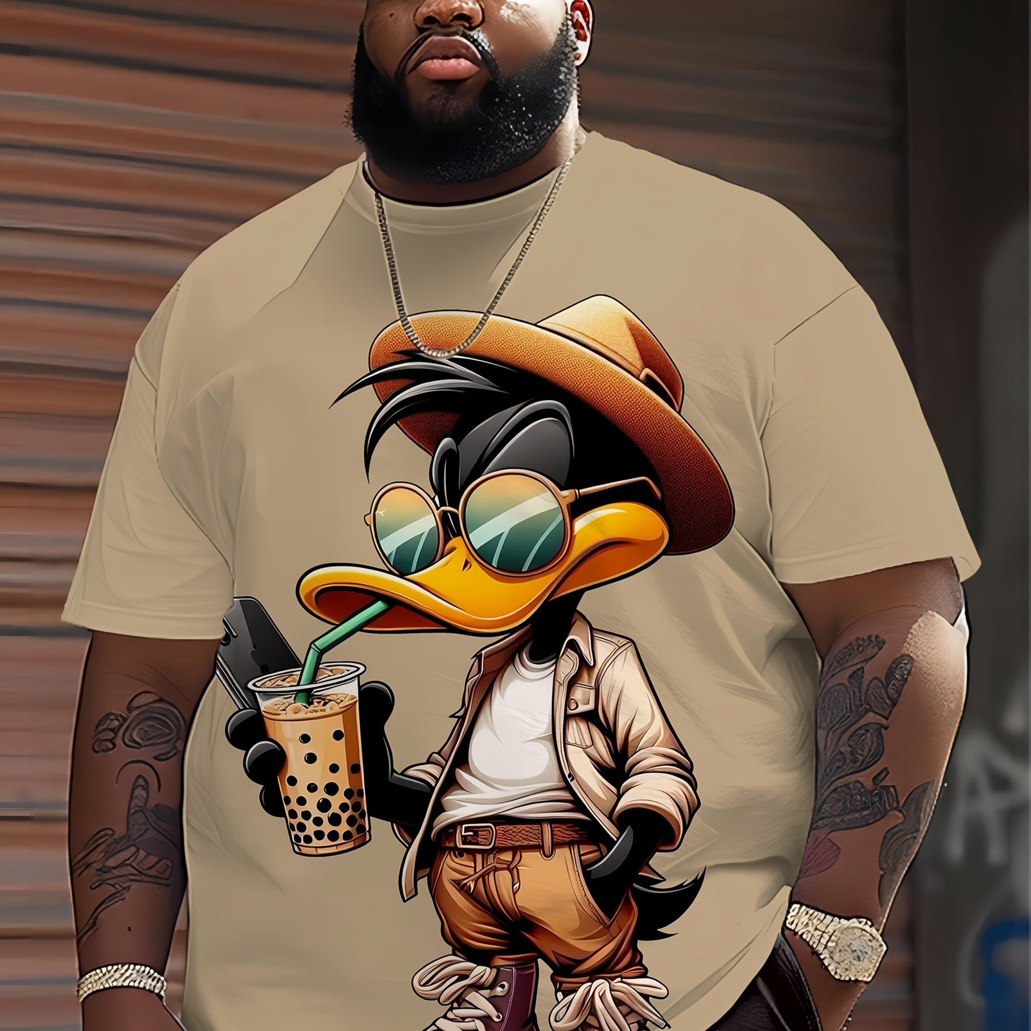 Plus Size Anime Character Graphic T-Shirt for Men Polyester Short Sleeve Casual Summer Knit Top