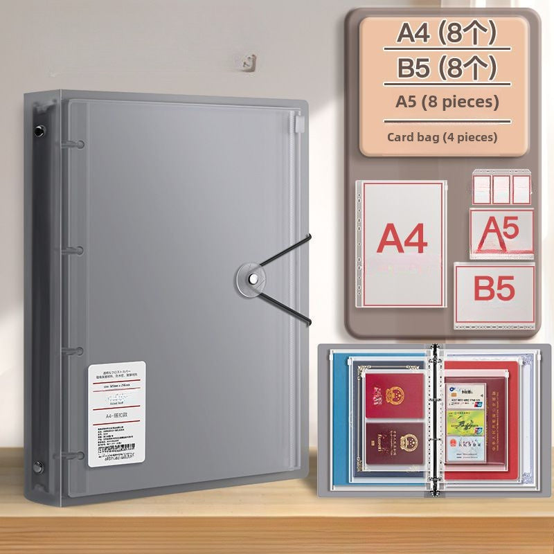 1 dona Ko'p funksiyali A4&B5 Hujjat saqlash sumkasi, uy va ofisda foydalanish uchun mustahkam PP materialidan.