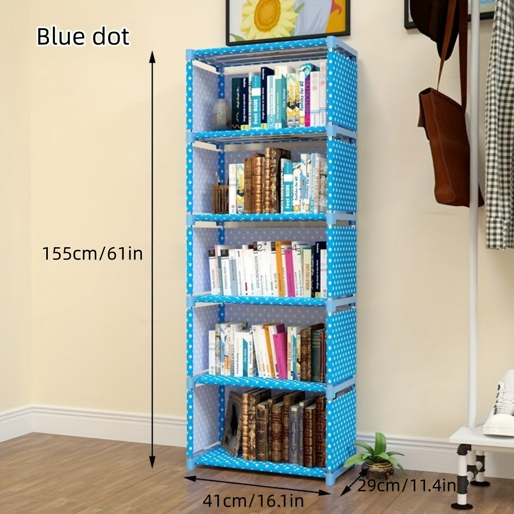 5-Layer Bookshelf Storage Cabinet for Bedroom and Living Room Organizing