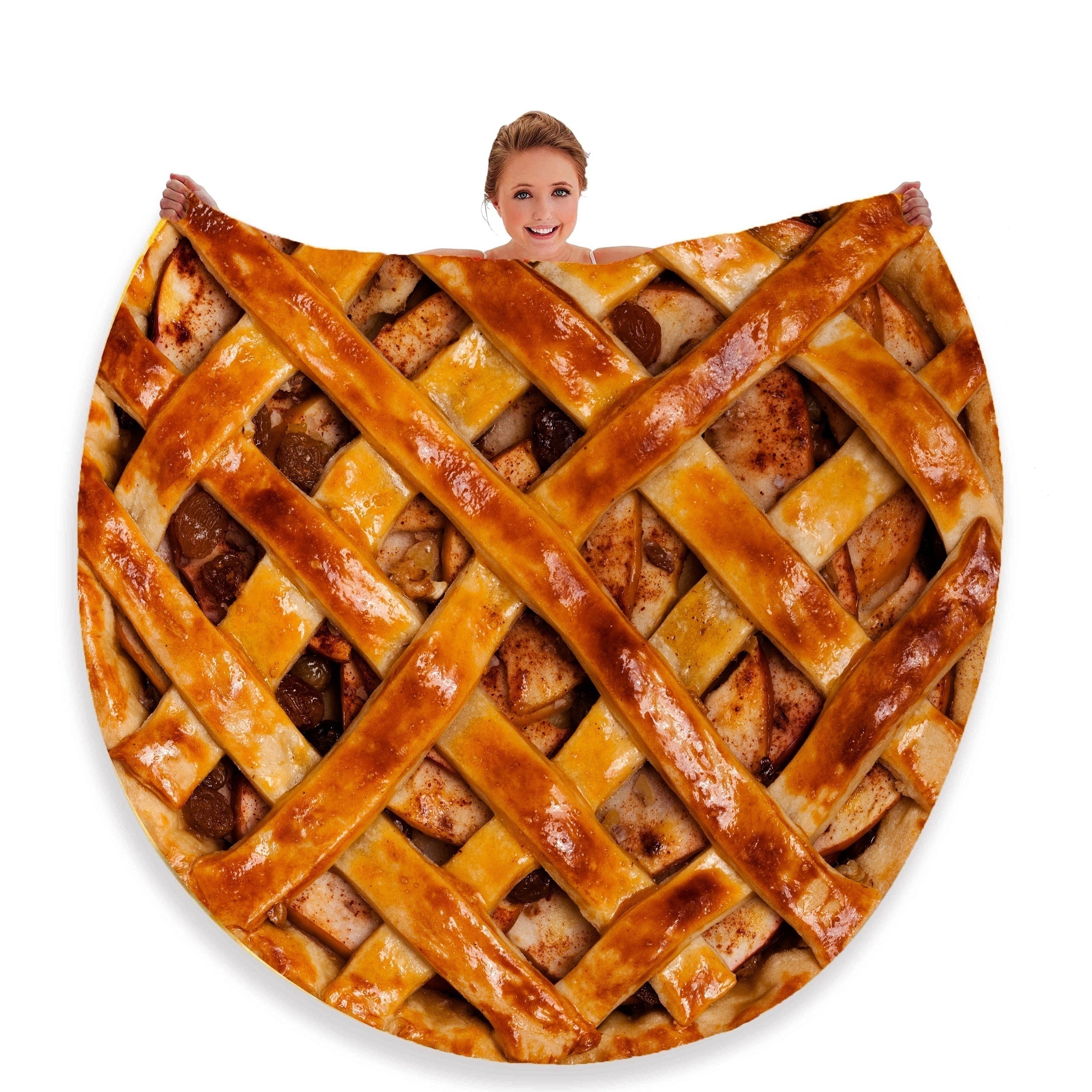 Reversible Microfiber Food Pattern Blanket for Kids and Adults