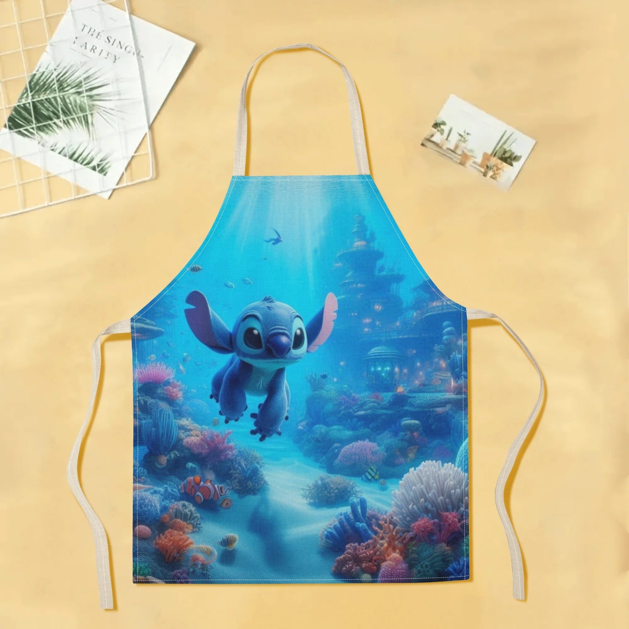 Waterproof Apron with Cartoon Characters for Kids, Stylish and Durable