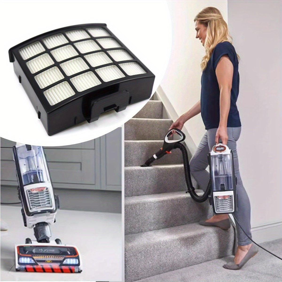 Shark PZ1000 seriyali changyutgich filtrlar to'plami, allergiyaga qarshi, ko'pik va paxta filtrlar bilan, uy hayvonlari sochlarini olib tashlash uchun - almashtirish va hayvon sochlarini olib tashlash uchun ideal