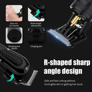 Cortapelos profesional para hombres inalámbrico con batería de litio recargable por USB 1500mAh regalo