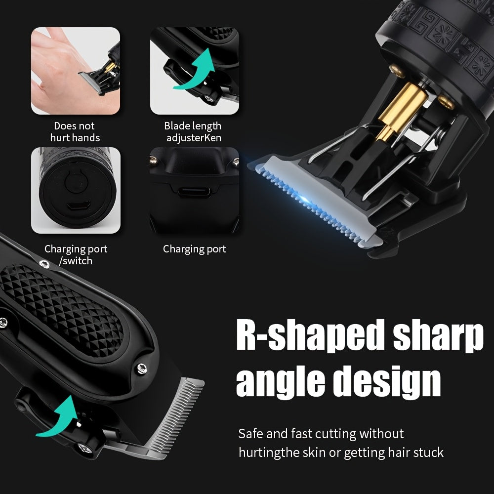 Cortapelos profesional para hombres inalámbrico con batería de litio recargable por USB 1500mAh regalo