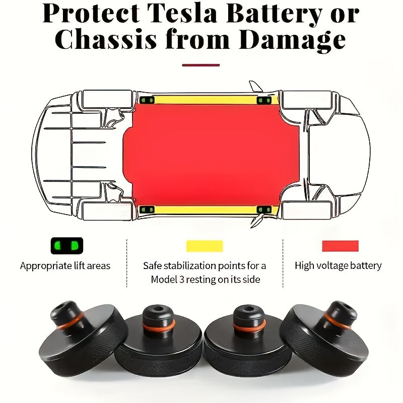 Durable Rubber Lift Pad for Tesla Model 3/X/Y Battery Protectors